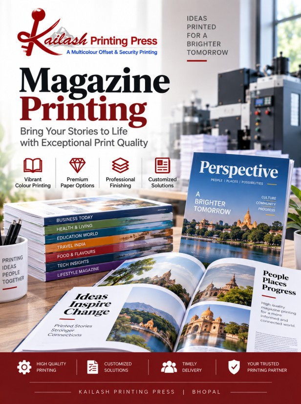 Magazine printing services at Kailash Printing Press in Bhopal