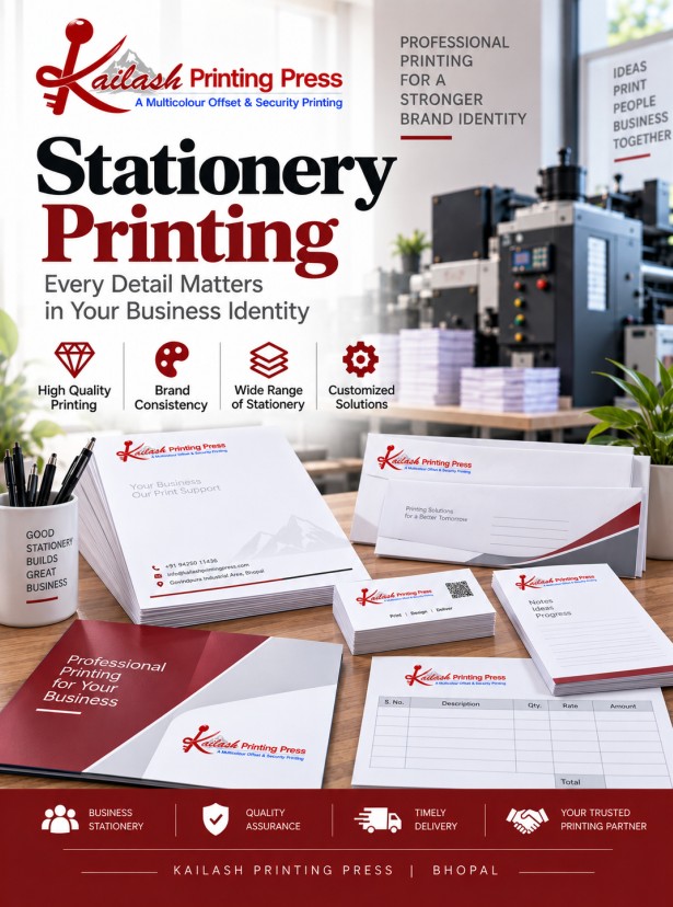 Stationery printing services at Kailash Printing Press in Bhopal