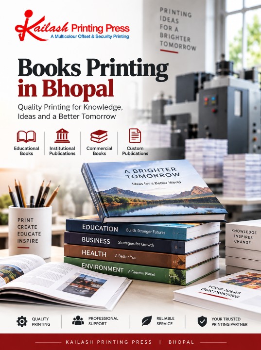 Book printing services at Kailash Printing Press in Bhopal